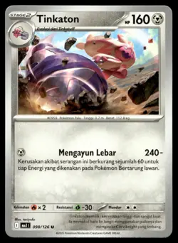 Tinkaton 098/126 MA1: Mega Evolution NM Pokemon Indonesian | Buy 10 Get 10 Free - Image 1