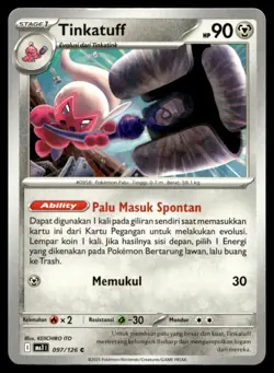Tinkatuff 097/126 MA1: Mega Evolution NM Pokemon Indonesian | Buy 10 Get 10 Free - Image 1