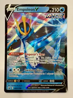 Pokemon TCG SWSH108. Empoleon V Full Art Sword & Shield ⚔ 🛡 Promo. 2021 NM+ - Image 1