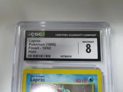 1999 Pokemon Fossil Lapras Holo 10/62 CGC 8 - Image 2