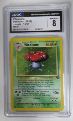 1999 Pokemon Jungle Vileplume Holo 15/64 CGC 8 - Image 1
