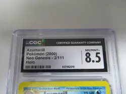 2000 Pokemon Neo Genesis Azumarill Holo 2/111 CGC 8.5 - Image 2