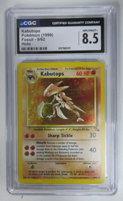 1999 Pokemon Fossil Kabutops Holo 9/62 CGC 8.5 - Image 1