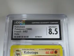 1999 Pokemon Fossil Kabutops Holo 9/62 CGC 8.5 - Image 2