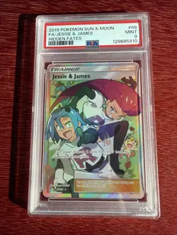 Pokemon TCG Jessie & James Trainer Full Art 68/68 Hidden Fates PSA 9 - Image 1