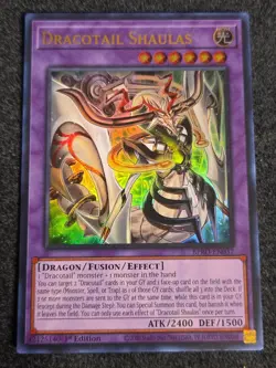 Yugioh! 1x Dracotail Shaulas BPRO-EN037 Ultra Rare 1st Ed NM - Image 1