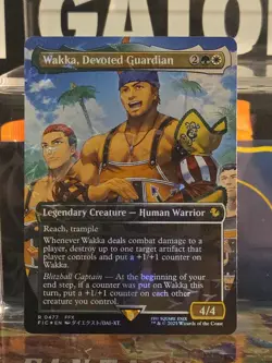 Wakka, Devoted Guardian (Borderless) (Chocobo Track Foil) Commander: Final... - Image 1