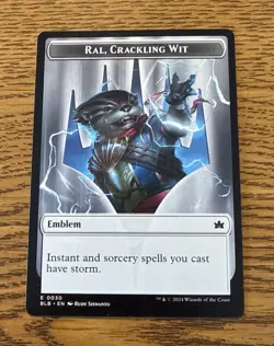 Emblem - Ral, Crackling Wit - Bloomburrow (BLB) MTG MAGIC THE GATHERING NM - Image 1