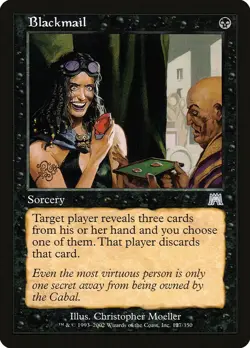 1x Blackmail NM, English Onslaught MTG Black Sorcery - Image 1