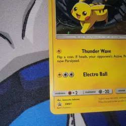 Pokemon Card TCG Pikachu SM81 Promo Black Star 2017 Holographic Foil LP - Image 2