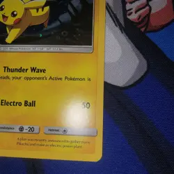 Pokemon Card TCG Pikachu SM81 Promo Black Star 2017 Holographic Foil LP - Image 3
