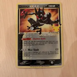 Pokemon TCG Greninja Gold Star SWSH144 Celebrations Black Star Promo - Image 1