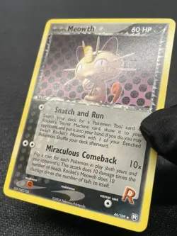 Pokemon TCG Rocket's Meowth 46/109 2004 Pokemon Ex Team Rocket Returns Regular - Image 3