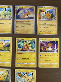 Pikachu Raichu Pichu 10 Pokemon Cards Mint Tcg - Image 3