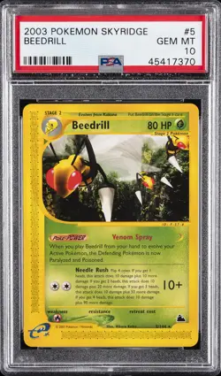 2003 POKEMON SKYRIDGE #5 BEEDRILL PSA 10 - Image 1