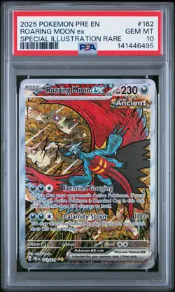 2025 Pokemon Pre EN-Prismatic Evolutions Roaring Moon EX PSA 10 #162 - Image 1