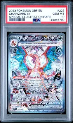 2023 POKEMON OBF EN-OBSIDIAN FLAMES #223 CHARIZARD EX PSA 10 - Image 1