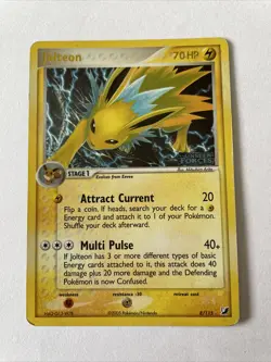 Pokemon - EX Unseen Forces - Jolteon Reverse Holo - 8/115 - Played - Image 1