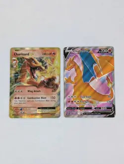 Pokemon TCG - Foil card Lot - Charizard EX (12/108), Charizard V (SWSH050) - Image 1