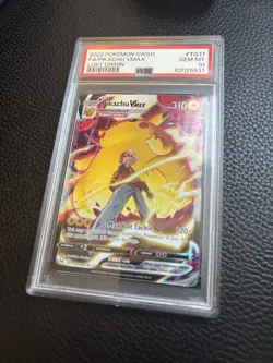 Pokemon Pikachu VMAX TG17/TG30 Full Art Ultra Rare Holo Lost Origin PSA 10 - Image 1