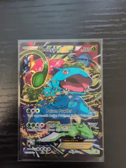 Pokemon TCG Venusaur EX Black Star Promo Full Art Holo Card XY123 LP - Image 1