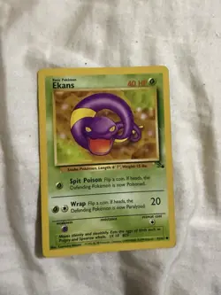 Pokemon Ekans Fossil 46/62 1st Edition Regular Common 40 HP Trading Card - Image 1