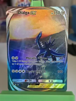 Dialga Ex Pokemon Pocket TCG 'CUSTOM' Full Art Shiny Textured Fan Made Secret - Image 1