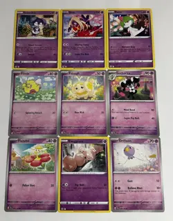 Cute Pink Pokemon TCG Psychic and Fairy Type Lot 9 Cards - Image 1
