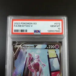 PSA 10 Mewtwo V 072/078 Pokemon Go Full Art Holo Graded Pokemon Card - Image 2