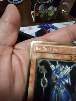 Yugioh Thunder King Rai-Oh GLD3-FR020 French Gold Rare Lightly Played - Image 3