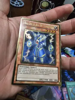 Yugioh Thunder King Rai-Oh GLD3-FR020 French Gold Rare Lightly Played - Image 4