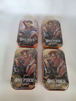 One Piece Card Game Mini-Tin Pack Set Vol 2 - (1)Luffy (3)Ace Lot of 4 In Hand - Image 1