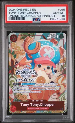 2024 ONE PIECE ONLINE REGIONALS PACK 2024 VOL.3 #015 TONY TONY CHOPPER PSA 10 - Image 1