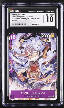 CGC 10 GEM MINT Japanese One Piece 2024 Monkey D. Luffy P-041 One Piece Day NR5 - Image 1