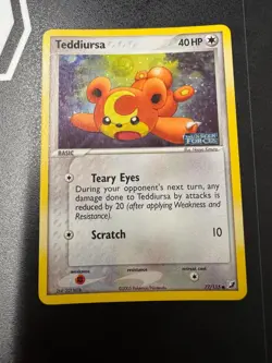 Pokemon Teddiursa EX Unseen Forces Reverse Stamped Ultra Rare Holo Card - Image 1