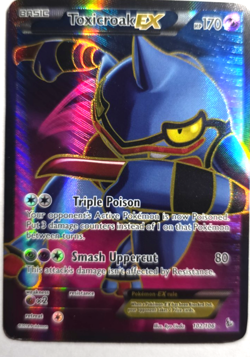 Toxicroak EX 102/106 Full Art Ultra Rare XY Flashfire 2014 Pokemon Card Holo LP - Image 1