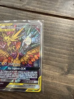 Pokemon TCG Moltres Zapdos Articuno GX SM210 Hidden Fate Promo Card NM Condition - Image 2