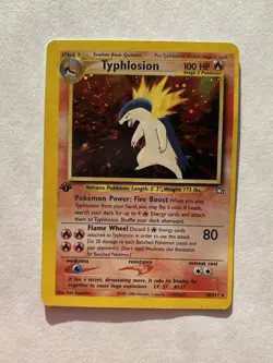 Typhlosion Holo Neo Genesis 18/11 Vintage 2000 Card - Image 1