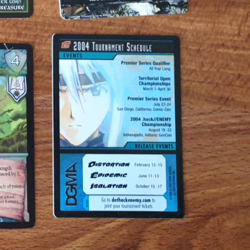 DOT HACK ENEMY PROMO FOIL 2004 TOURNAMENT SCHEDULE PROMO CARD 2004 BANDAI - Image 1