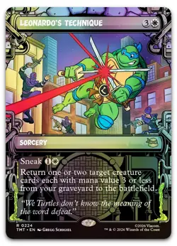 Leonardo's Technique (Showcase) #224 (Foil) (NM) TMT Magic MTG - Image 1