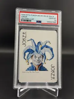 Jester's Cap Joker 1998 Magic MTG Poker Blue Back GEM PSA 10 *POP 1 - Image 1