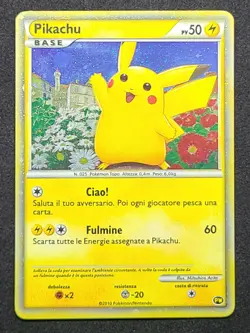 LP Pikachu Pokemon 2010 Holo P.M. Pikachu World Promo Italian TCG - Image 1