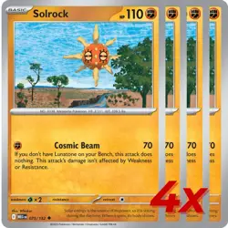 4x Solrock 075/132 Mega Evolutions Pokemon TCG Playset - Image 1