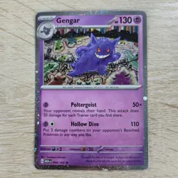 INSANE TRIPLE WHOLE SWIRL 🌀💫 Gengar 094/165 151 Club Cosmos Holo Pokemon Card - Image 3