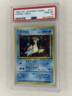 1997 Pokemon Japanese Fossil Lapras #131 PSA 10 GEM MINT - Image 3
