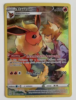 Flareon TG01/TG30 Pokemon TCG Brilliant Stars Trainer Gallery Holo LP - Image 1