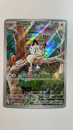 Meowth 106/094 Phantasmal Flames English Illustration Rare Pokemon Card TCG NM - Image 1