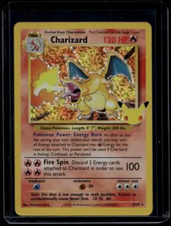 Pokemon TCG Charizard 4/102 Celebrations Classic Collection NM - Image 1