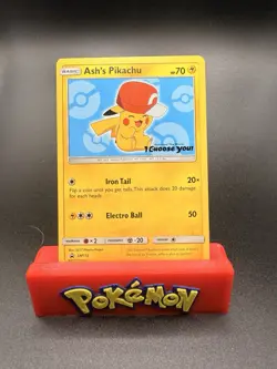 2017 Pokemon Pikachu Ash's Pikachu I Choose You Black Star Promo #SM113 - NM - Image 1