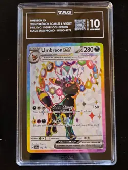 Tag 10- Umbreon ex 176 Black Star Promo SVP Pokemon English Gem Mint 10 - Image 1